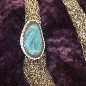 Turquoise and gold necklace